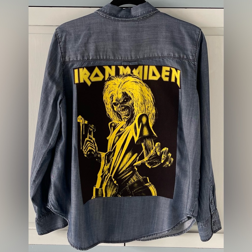 Hand Crafted Iron Maiden Button Down